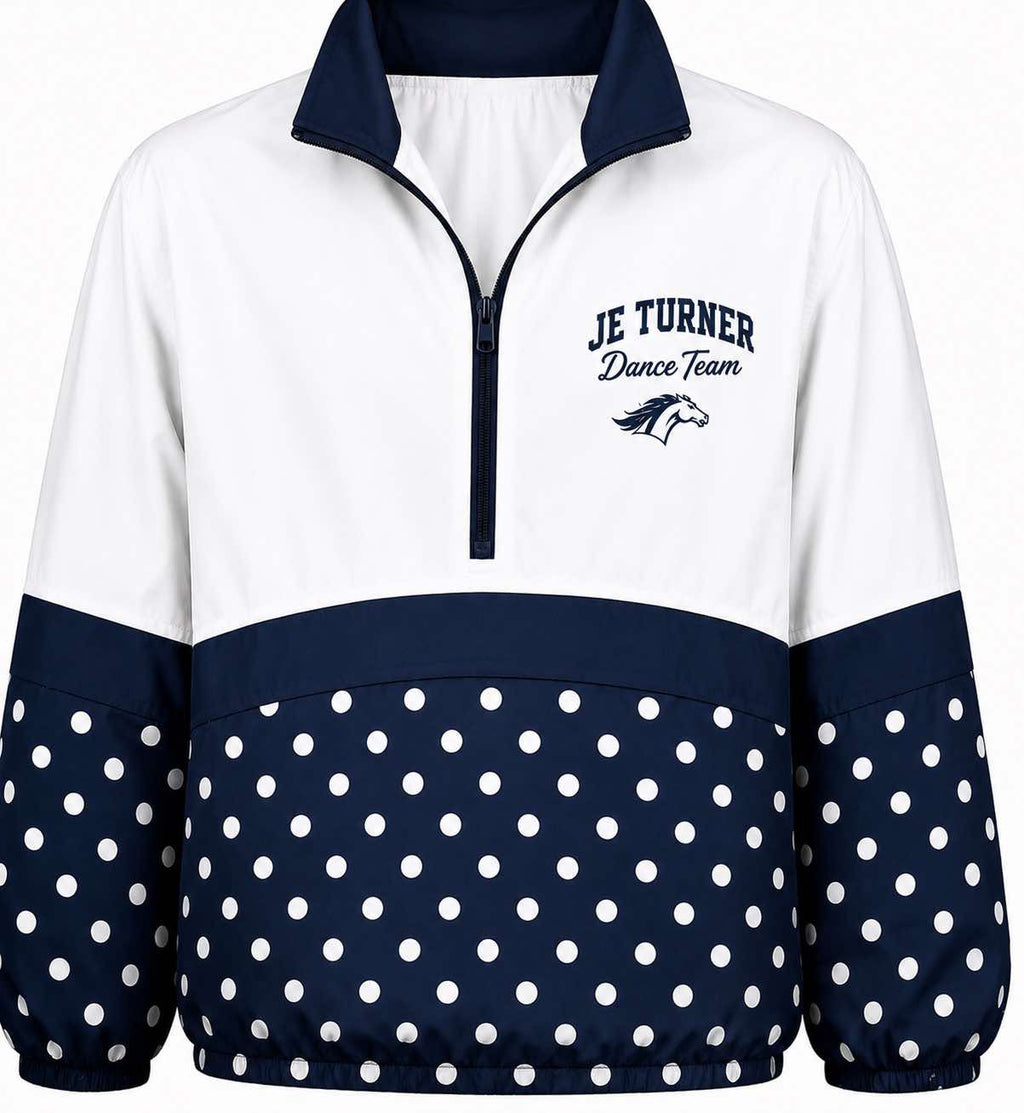 JE Turner Dance Team Polka Dots Pull Over