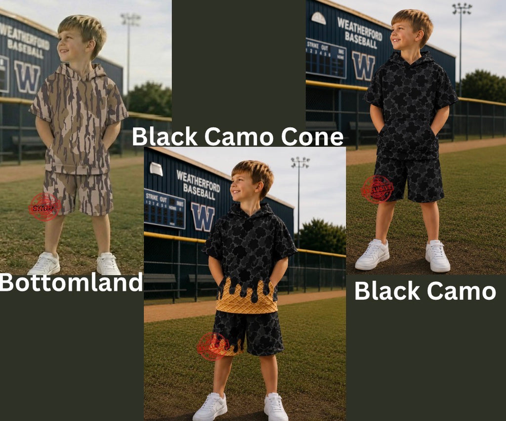 Custom Short Sleeve Hoodie OR SET (Kids) PREORDER